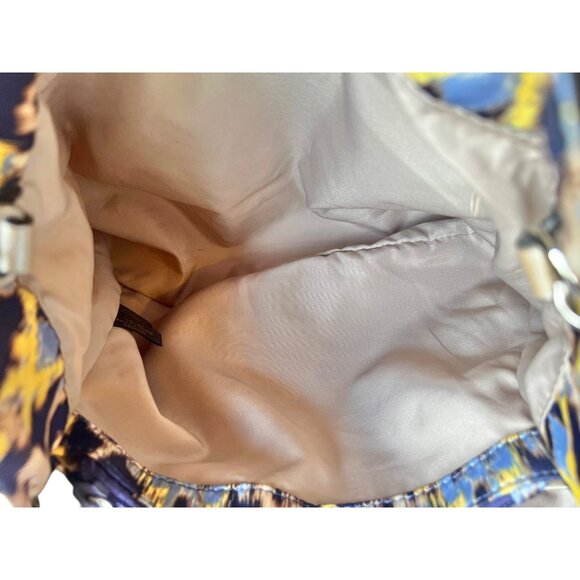 Nicole By Nicole Miller Ikat Print Large Shoulder Bag Blue yellow - Picture 11 of 16